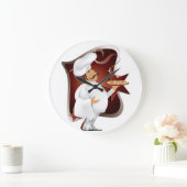 chef met pizzakloket grote klok (Huis)