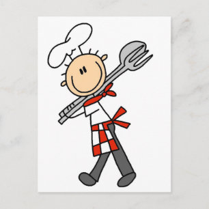 Chef met Salad Tangen Tshirts en Gifts Briefkaart