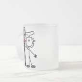 Chef met spatula matglas koffiemok (Voorkant links)