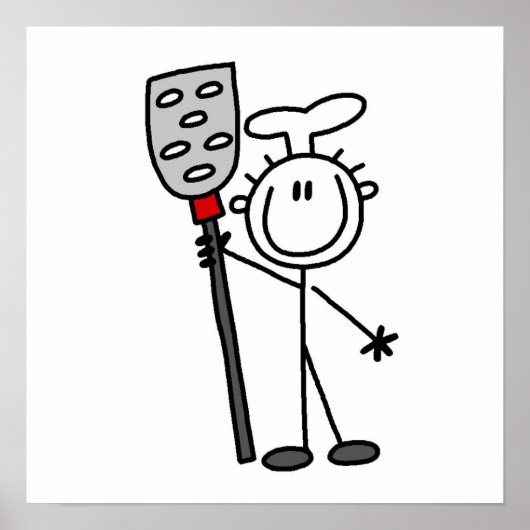Chef met spatula poster (Voorkant)