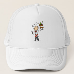 Chef Met Verjaardagstaart Trucker Pet