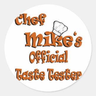 Chef Mike's smaaktester Ronde Sticker