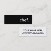 chef. mini visitekaartje (Voorkant / Achterkant)