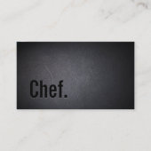 Chef Minimalist Black Typografie Visitekaartje (Voorkant)