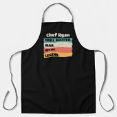 Chef naam Father Day Grill Master Man Myth Legend Schort (Voorkant)