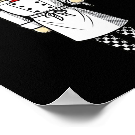 Chef Nutcracker Cook Hat Xmas Poster (Hoek)