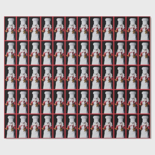 Chef Nutcracker Pattern Cadeaupapier (Vlak)