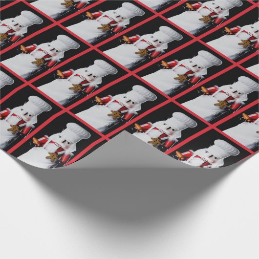 Chef Nutcracker Pattern Cadeaupapier (Hoek)