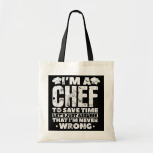 Chef om tijd te besparen laten we gewoon aannemen tote bag
