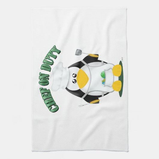 Chef on Duty Penguin Theedoek (Verticaal)