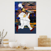 Chef op de vlucht poster (Keuken)