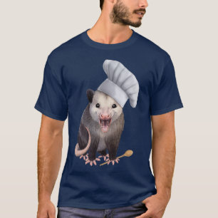 Chef Opossum cute possum in a Chef hat T-shirt