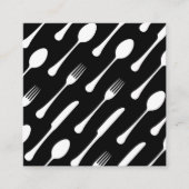 Chef ou cartes de visite de restauration - couvert (Devant)