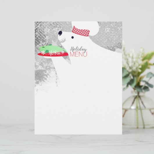 Chef ours polaires Menu de Noël en chef (Debout devant)