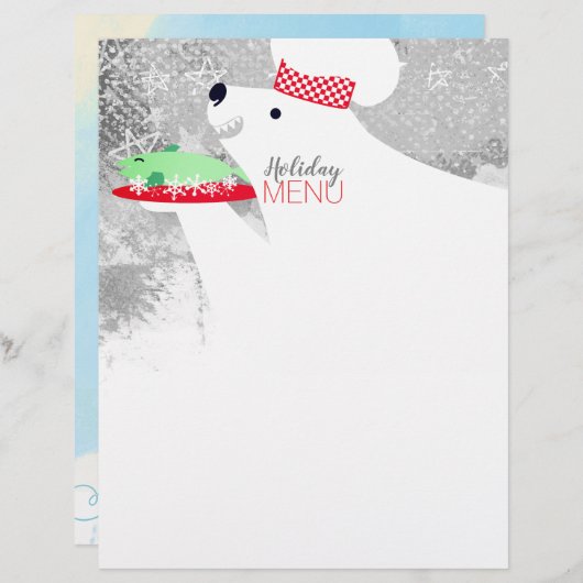 Chef ours polaires Menu de Noël en chef (Devant / Derrière)