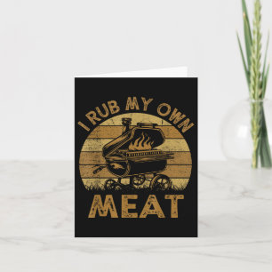 Chef papa ik wrijf mijn eigen vlees bbq grappige b kaart