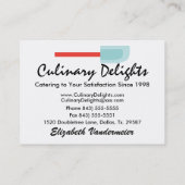 Chef pâtissier / Cupcake / Carte de visite de rest (Dos)