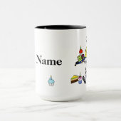 Chef pâtissier femme Nom Mug (Centre)