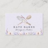 Chef pâtissier Floral Aquarelle Carte de visite (Devant)