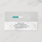 Chef Pattern | Leer | Whisk Visitekaartje (Achterkant)