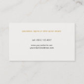 Chef personnel Carte de visite 2 (Dos)