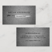 Chef personnel - Carte de visite du couteau (Devant / Derrière)
