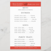 Chef Pet Catering Menu Flyer (Voorkant)
