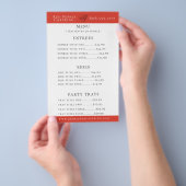 Chef Pet Catering Menu Flyer (Hand)