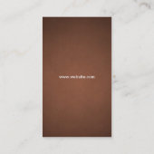 Chef-pet en snor bruin visitekaartje (Achterkant)