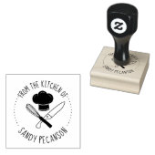 Chef pet gebruiksvoorwerpen gepersonaliseerd uit d 	rubberstempel (Gestempeld)