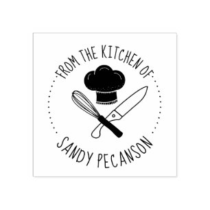Chef-pet-gereedschap, gepersonaliseerd uit de keuk 	rubberstempel