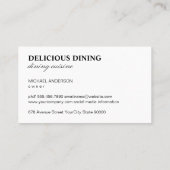 Chef-Pet | Keukengereedschap Visitekaartje (Achterkant)