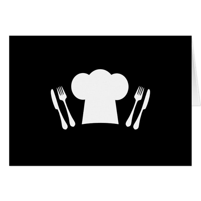 Chef Pet Knife en Fork Kitchen of Restaurants (Voorkant Horizontaal)