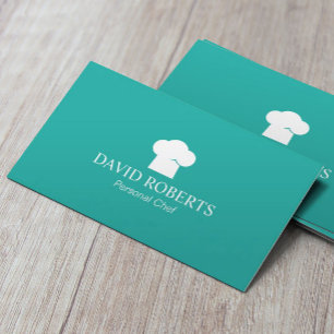 Chef Pet Logo bakkerij catering Modern Turquoise Visitekaartje