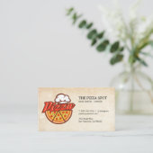 Chef Pet Pizza Slices Visitekaartje (Staand voorkant)