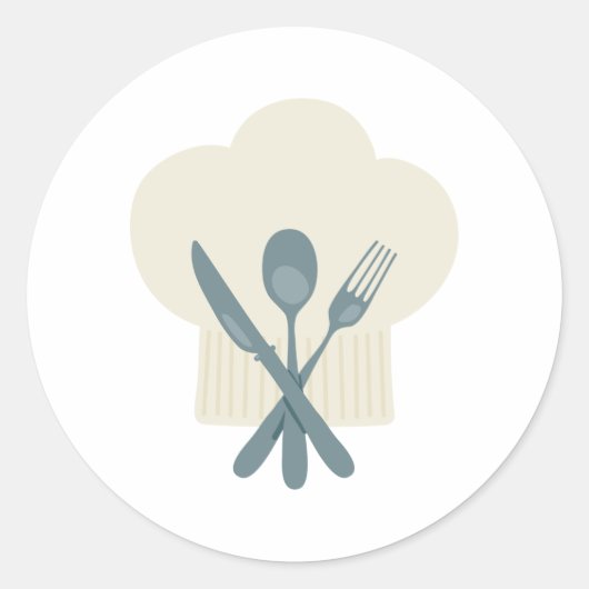 Chef-Pet Ronde Sticker (Voorkant)