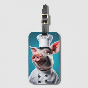 Chef Pig Bagagelabel
