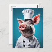 Chef Pig Briefkaart (Voorkant / Achterkant)