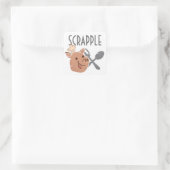 Chef Pig Cooking Scrapple Vierkante Sticker (Tas)