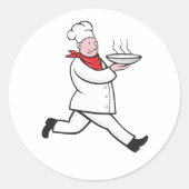 Chef portant des autocollants alimentaires (Devant)