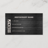 Chef professionnel Carte de visite (Dos)