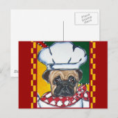 Chef Pug Briefkaart (Voorkant / Achterkant)
