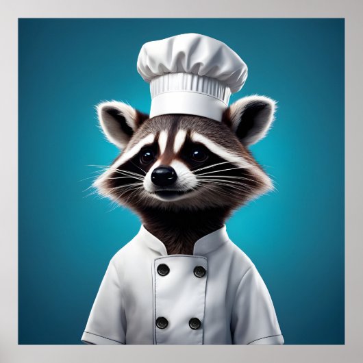 Chef Raccoon Poster (Voorkant)