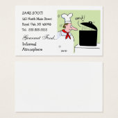 Chef Restaurant Restauration Carte de visite humor (Devant & derrière)