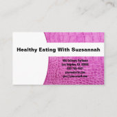 Chef roze lederen textuur aangepaste foto QR-code Visitekaartje (Achterkant)