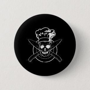 Chef Shirt Schedel Hoed voor Chef Koken Bbq Grille Ronde Button 5,7 Cm