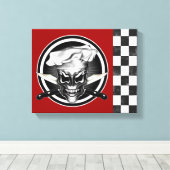 Chef Skull 1 Canvas Afdruk (Insitu (Houten vloer))