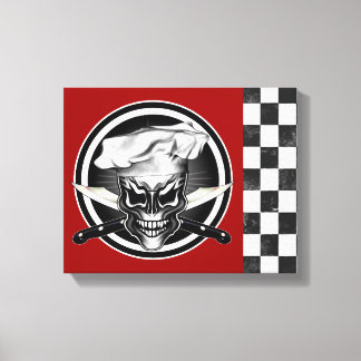 Chef Skull 1 Canvas Afdruk