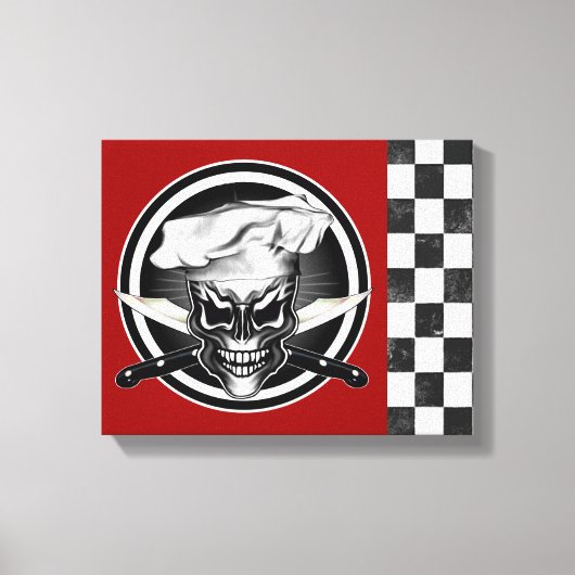 Chef Skull 1 Canvas Afdruk (Voorkant)