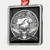 Chef Skull 1 Metalen Ornament (Links)